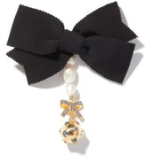 Thumbnail for your product : Erdem Crystal-charm And Faux-pearl Bow Brooch - Crystal