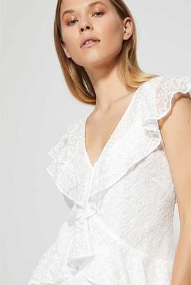 Witchery Ruffle Textured Top