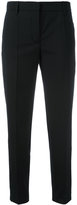 Prada - pantalon crop à plis - women - Cupro/laine vierge - 40