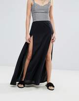 Thumbnail for your product : ASOS Petite Beach Split Hem Maxi Skirt