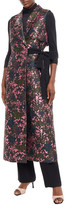 Thumbnail for your product : Erdem Rian Grosgrain-trimmed Metallic Floral-jacquard Midi Dress