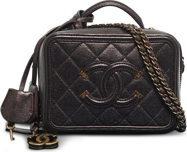 Chanel Pre Owned 2018-2019 small CC Filigree CC vanity case