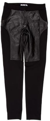 Alexander Wang T by Leather-Accented Leggings