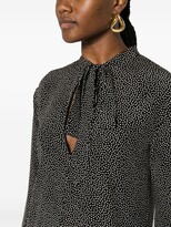 Thumbnail for your product : Saint Laurent Pre-Owned 2000s Polka Dots Pussy Bow Silk Dress