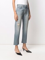 Thumbnail for your product : Totême High-Rise Distressed Cropped Jeans