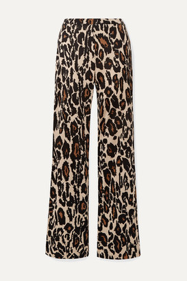 Diane von Furstenberg Caspian Leopard-print Silk-jersey Flared Pants - Leopard print