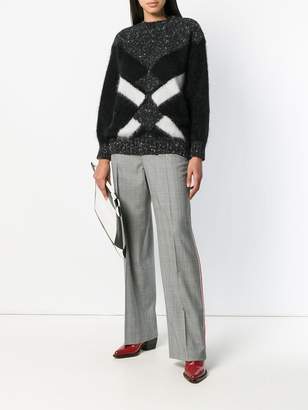 Alberta Ferretti contrast knit jumper