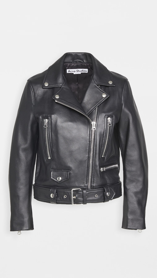 acne studios leather jacket womens