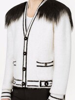 Thumbnail for your product : Dolce & Gabbana faux-fur trim V-neck cardigan