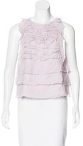 Thumbnail for your product : L'Agence Sleeveless Ruffle-Accented Top