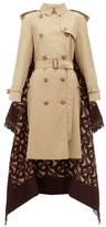 Thumbnail for your product : Burberry Tb Wool-blend And Cotton Trench Coat - Womens - Beige