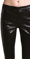 Thumbnail for your product : Frame Croc Coated Cotton Denim Straight Jeans