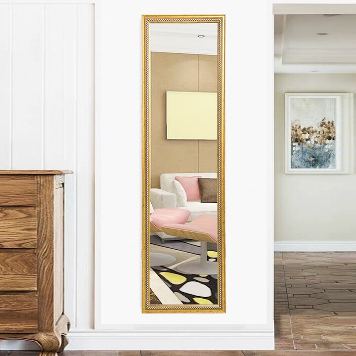 Full Length Mirror Door Mirror Full Body Dressing Mirror Wall Gold