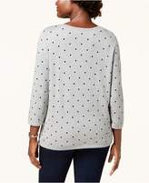 Thumbnail for your product : Karen Scott Dot-Print 3/4-Sleeve Sweater, Created for Macy's
