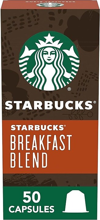 Starbucks Breakfast Blend Coffee Nespresso Original Capsules, Medium Roast, 50/Box (123468)