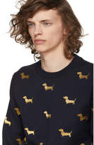 Thumbnail for your product : Thom Browne Navy Hector Half-Drop Crewneck Sweatshirt