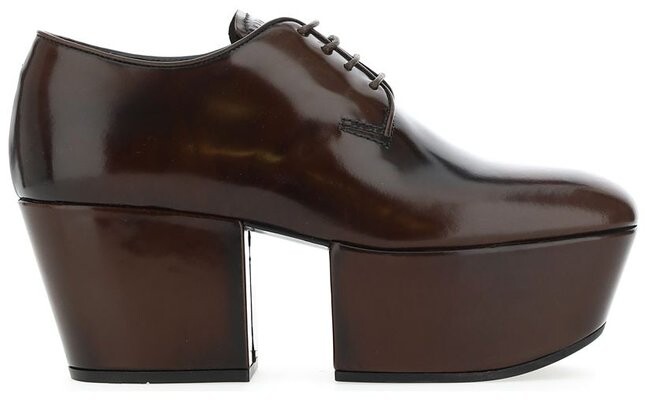 prada black platform shoes