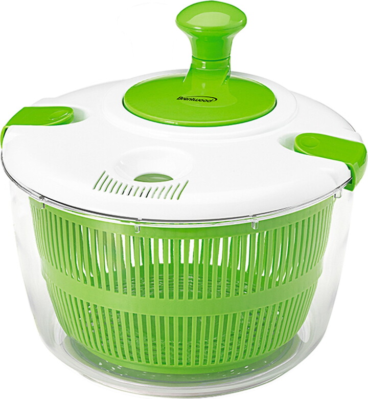 Brentwood 5 Quart Salad Spinner with Serving Bowl in Green