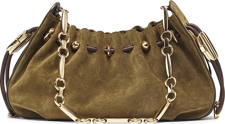Zimmermann Women's Halcyon Suede Clutch - Olive