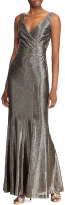 Lauren Ralph Lauren Metallic Sleeveless Gown