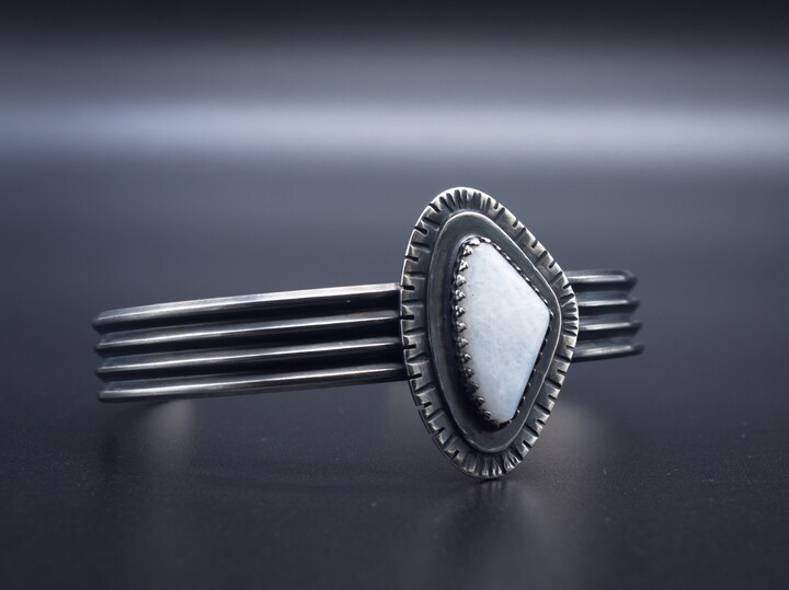 Etsy Lunar Cycles Moonstone Cuff | Jewelry Iridescent Brutalist Mindfulness Gift Gift For Her 5.1 Cts