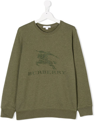 Burberry Kids logo embroidered sweatshirt