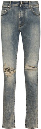 Represent Ripped-Detailing Skinny Jeans