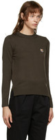Thumbnail for your product : MAISON KITSUNÉ Brown Merino Fox Head Sweater