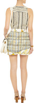 Thumbnail for your product : Suno Printed cotton and silk-blend mini skirt
