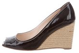 Thumbnail for your product : Prada Peep-Toe Espadrille Wedges
