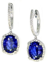 Thumbnail for your product : EFFY Velvet Bleu 14 Kt. White Gold Manufactured Diffused Sapphire & Diamond Earrings