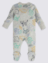 Thumbnail for your product : Marks and Spencer 2 Pack Pure Cotton Sleepsuits