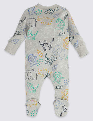 Marks and Spencer 2 Pack Pure Cotton Sleepsuits