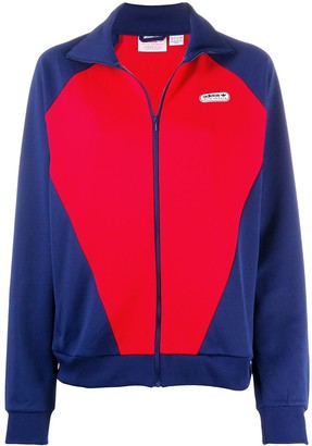 red and blue adidas jacket