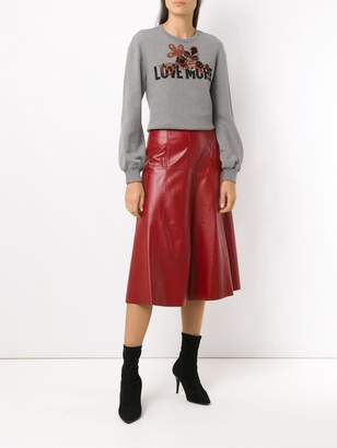 Nk midi leather skirt