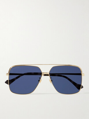 Gucci Eyewear Aviator-Style Gold-Tone Sunglasses