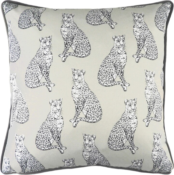 Dunelm Safari Leopard Cushion Silver/Grey ShopStyle