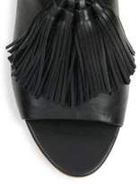 Thumbnail for your product : Loeffler Randall Tassel Leather Block Heel Mules