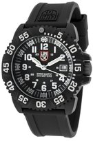Thumbnail for your product : Luminox Men's Navy Seal Colormark 3050 Series Black Silicone Black Dial