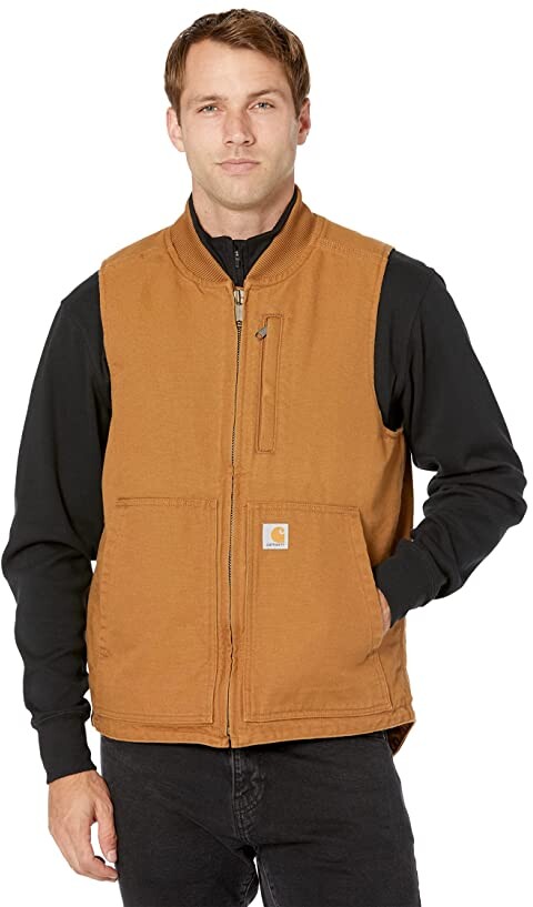 Carhartt Loose Fit Washed Duck Insulated Rib Collar Vest - ShopStyle  Outerwear