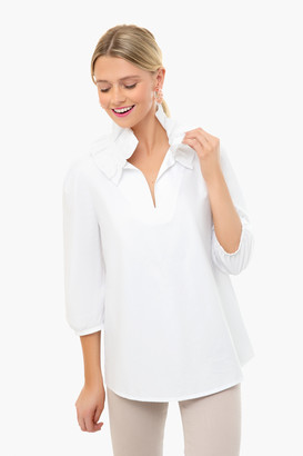 dressy white blouses with ruffles
