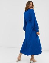 Thumbnail for your product : And other stories & jacquard wrap-front midaxi dress in bright blue