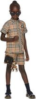 Thumbnail for your product : Burberry Kids Beige Vintage Check Patchwork Short Sleeve Shirt