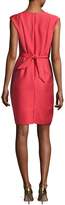 Thumbnail for your product : Carmen Marc Valvo Cap-Sleeve Satin Jacquard Cocktail Dress, Red