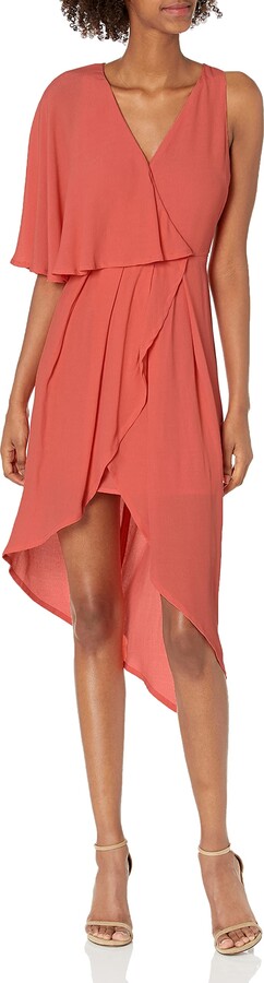 flowy wrap midi dress