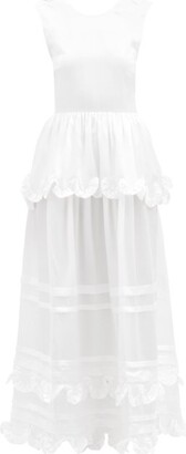 Cecilie Bahnsen Echo Tiered Silk-charmeuse Gown