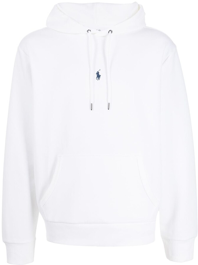 polo hoodie white