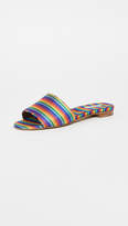 Thumbnail for your product : Tabitha Simmons Rainbow Stripe Slides