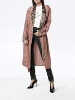 Thumbnail for your product : R 13 Contrast print smoking robe