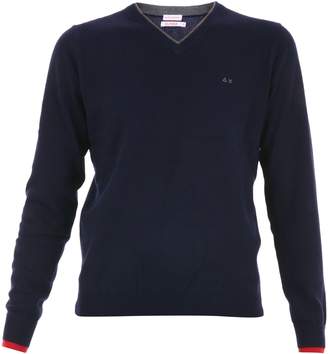 Sun 68 V-neck Cotton-cashmere Blend Sweater
